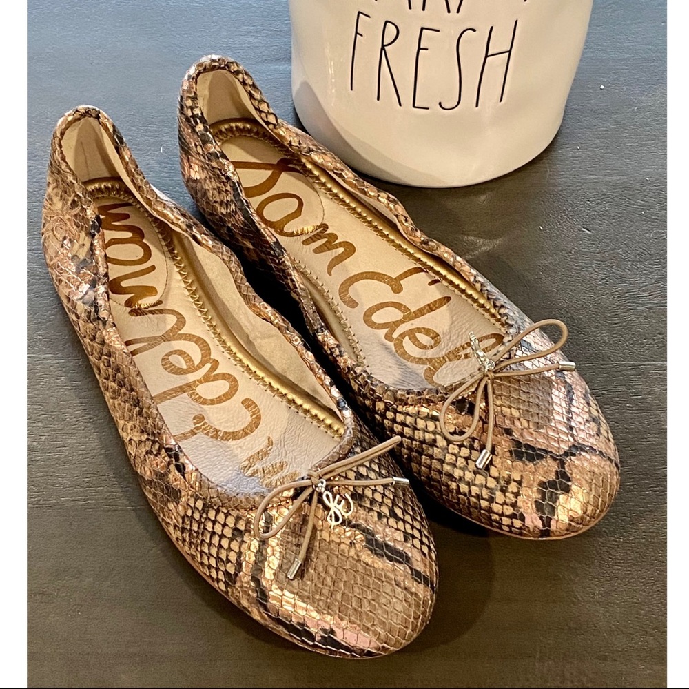 Sam Edelman Embossed Leather Ballet Flat Shoe